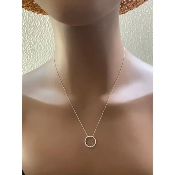 10k Diamond Eternity Pendant Necklace - Picture 9 of 10